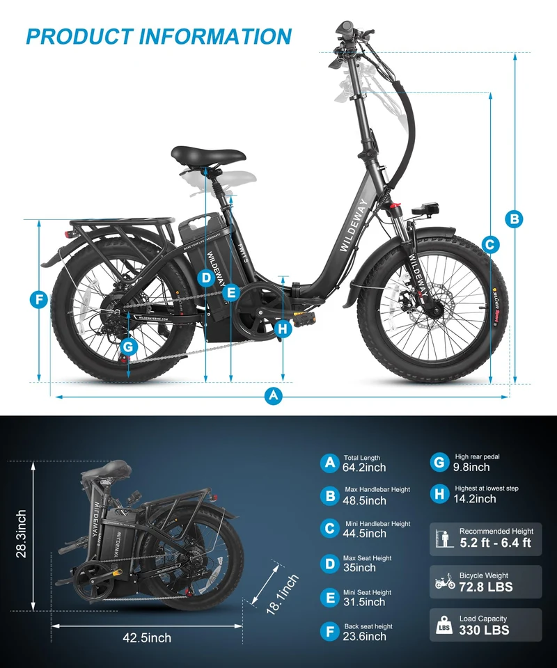 Wildeway FW11 Folding E-Bike (48V 32Ah, Long-Range) — Canada Specs & Legality