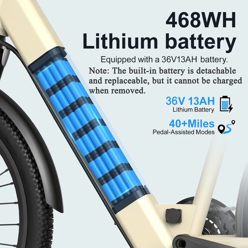 Aairsk SU7 750W Peak 36V 13Ah Electric Bike – Compact Long-Range City Commuter E-Bike Canada