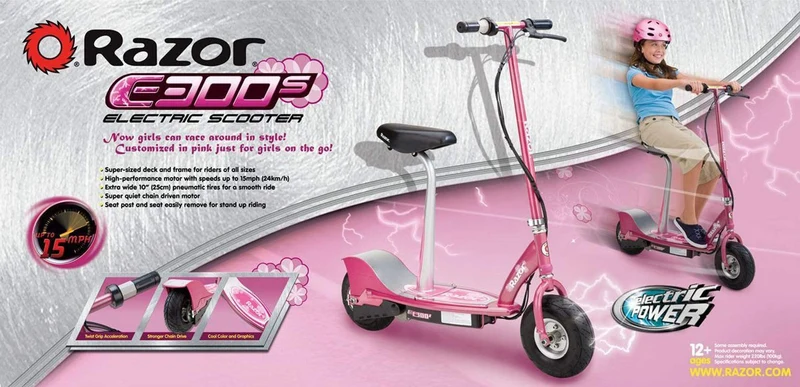 RAZOR E200S Seated Electric Scooter — 24V SLA, up to 19 km/h | Canada