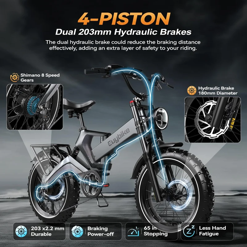 EUYBIKE K6 Pro Folding Fat-Tire E-Bike 2000W – Canada