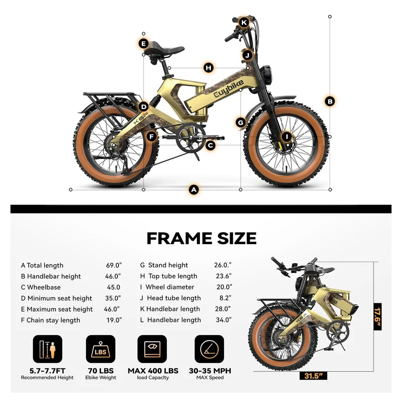 EUYBIKE K6 Pro Folding Fat-Tire E-Bike 2000W – Canada