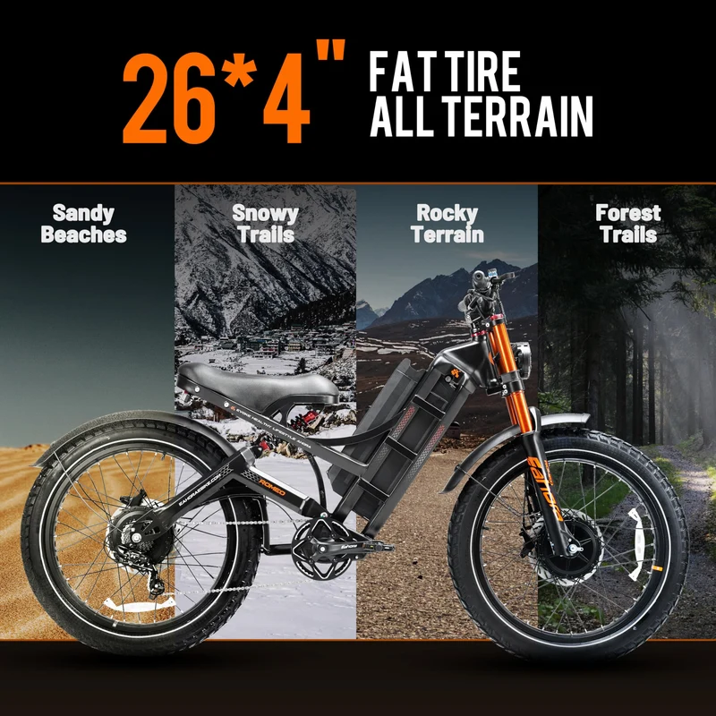 EAhora Romeo Pro III Electric Bike – 5600W, Dual Motor, Canada