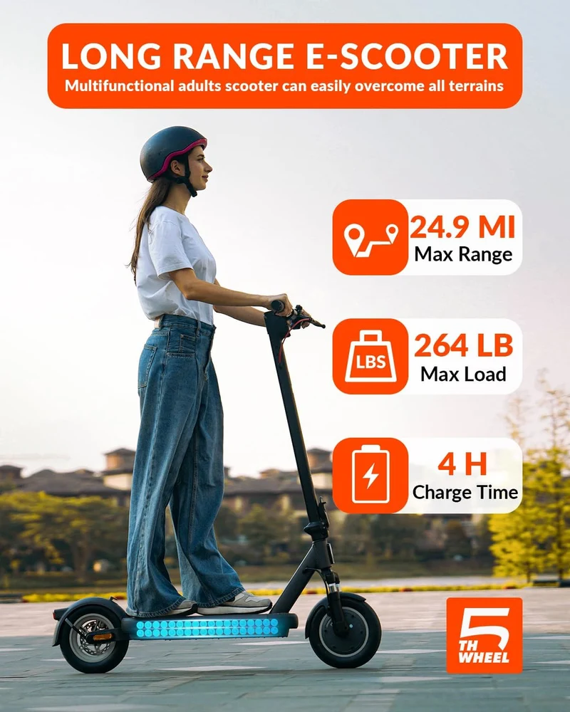 5TH WHEEL V48Pro Electric Scooter – 800W Hub Motor, 32 km Range (Canada)