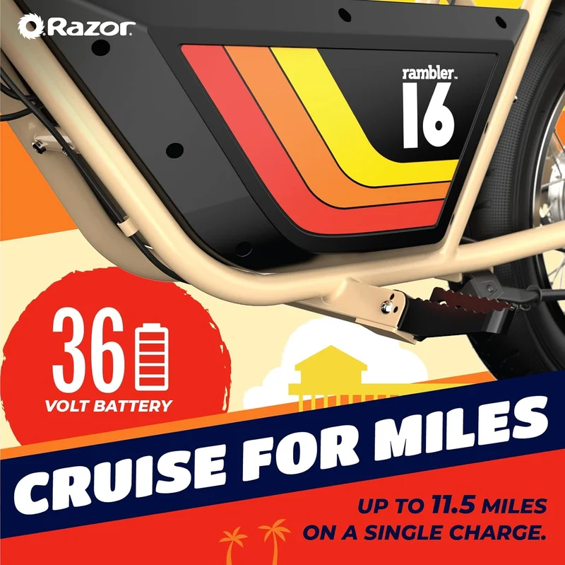 Razor Rambler 16 Electric Minibike – 36V Retro-Style E-Bike Canada