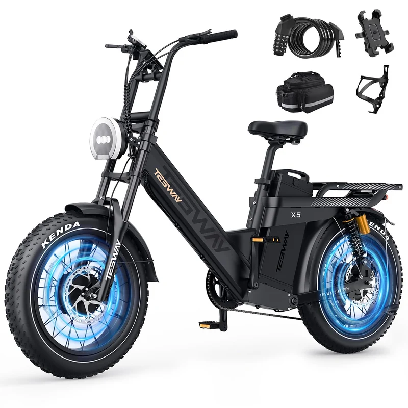 TESWAY X5 Pro Electric Bike Canada – Dual Motor 60Ah Long Range E-Bike