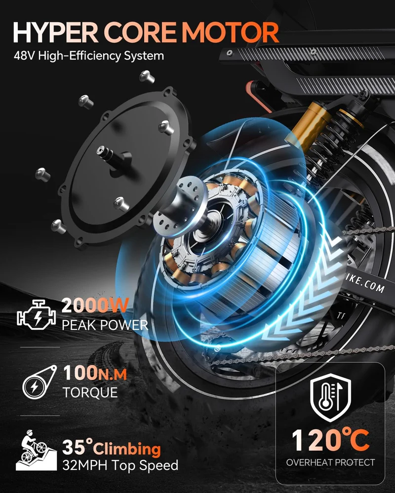 TESWAY X5 Pro Electric Bike Canada – Dual Motor 60Ah Long Range E-Bike