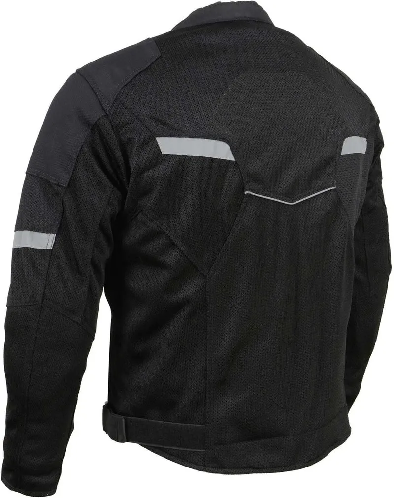 Milwaukee Leather MPM1792 Men’s Black CE Armored Textile Motorcycle Jacket (All-Season Riding Jacket)