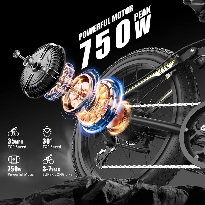 Holyask Symzodo 750W Fat Tire E-Bike Canada