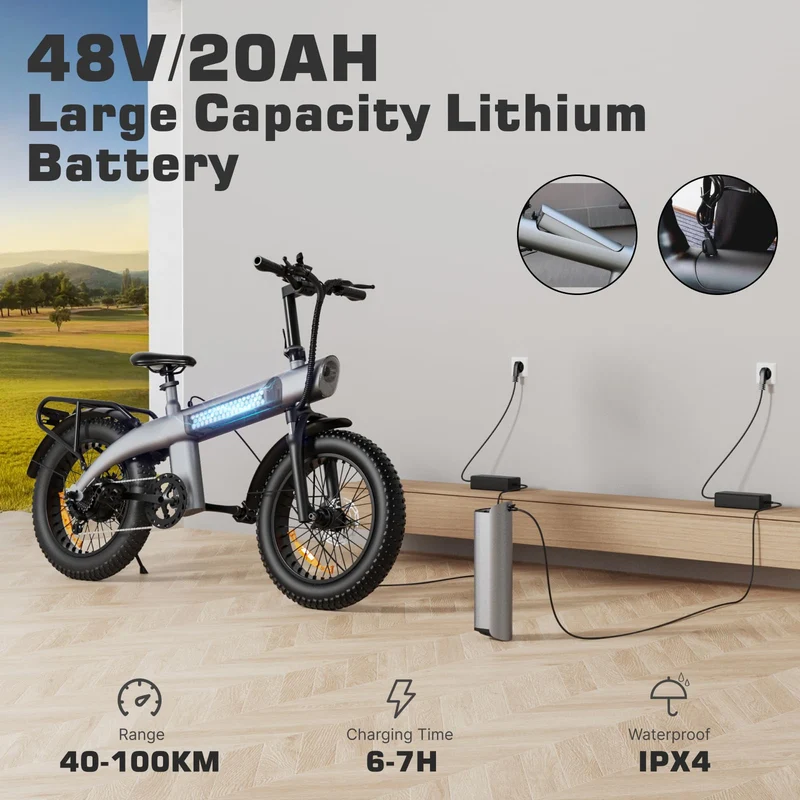 HX 2000W Electric Bike Fat Tire Off-Road Canada