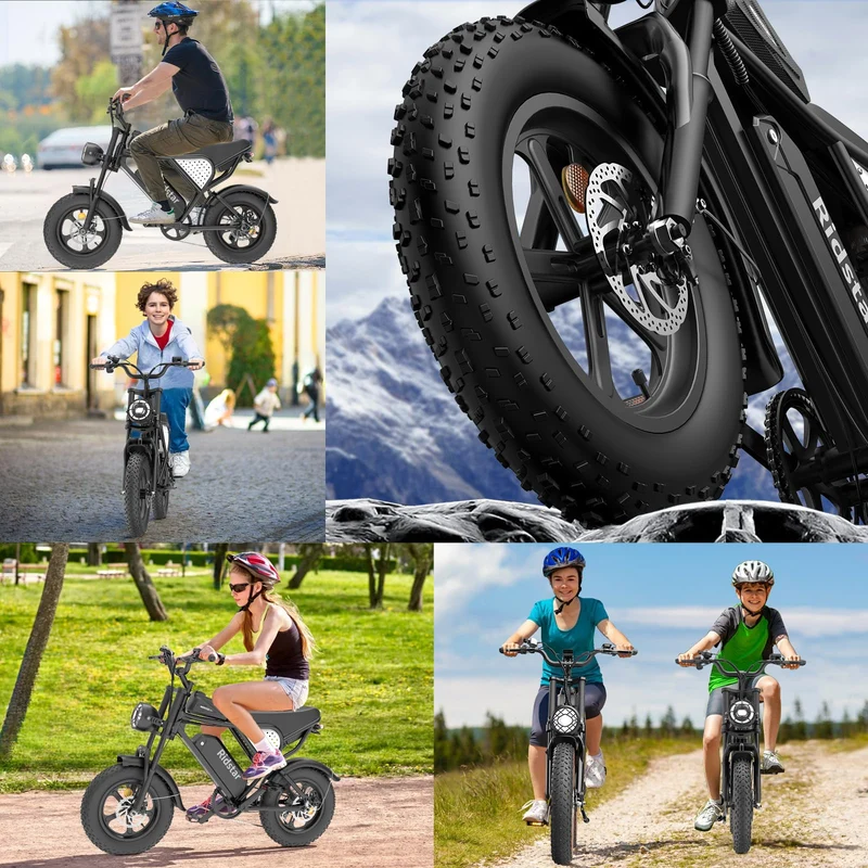 Bopzin 1000W Fat Tire Electric Bike – Motorcycle Style E-Bike Canada