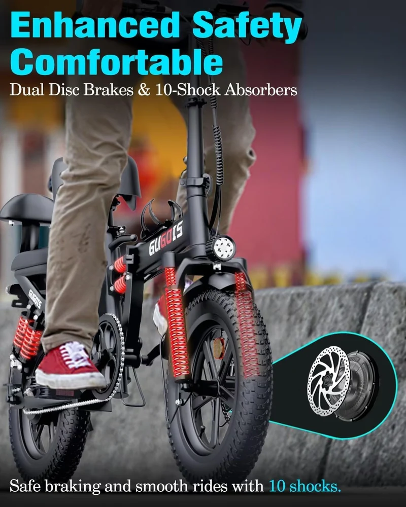Rakowe G16 Folding Electric Bike – 750W Motor, 28MPH, 60 Miles Range – Canada