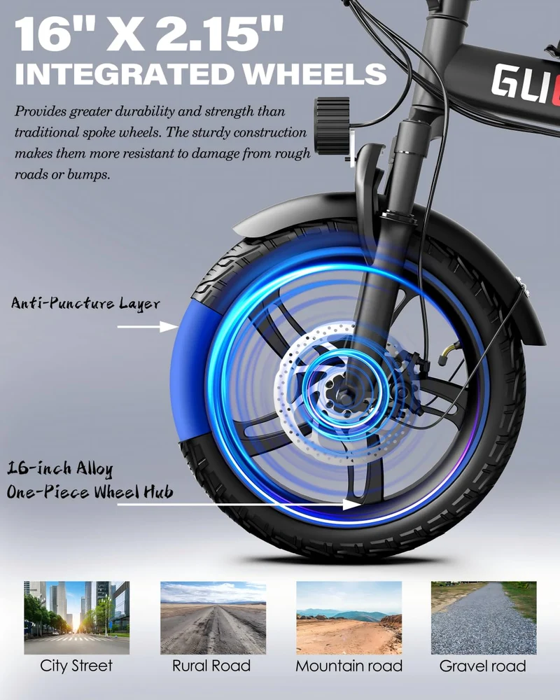 Rakowe G16 Folding Electric Bike – 750W Motor, 28MPH, 60 Miles Range – Canada