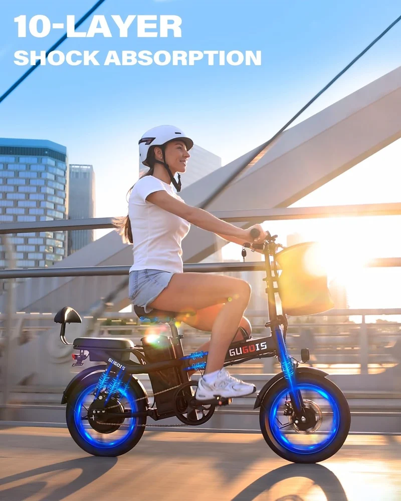 Rakowe G16 Folding Electric Bike – 750W Motor, 28MPH, 60 Miles Range – Canada
