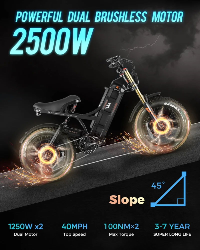 Eahora Romeo Pro Electric Bike – Long Range Fat Tire Canada