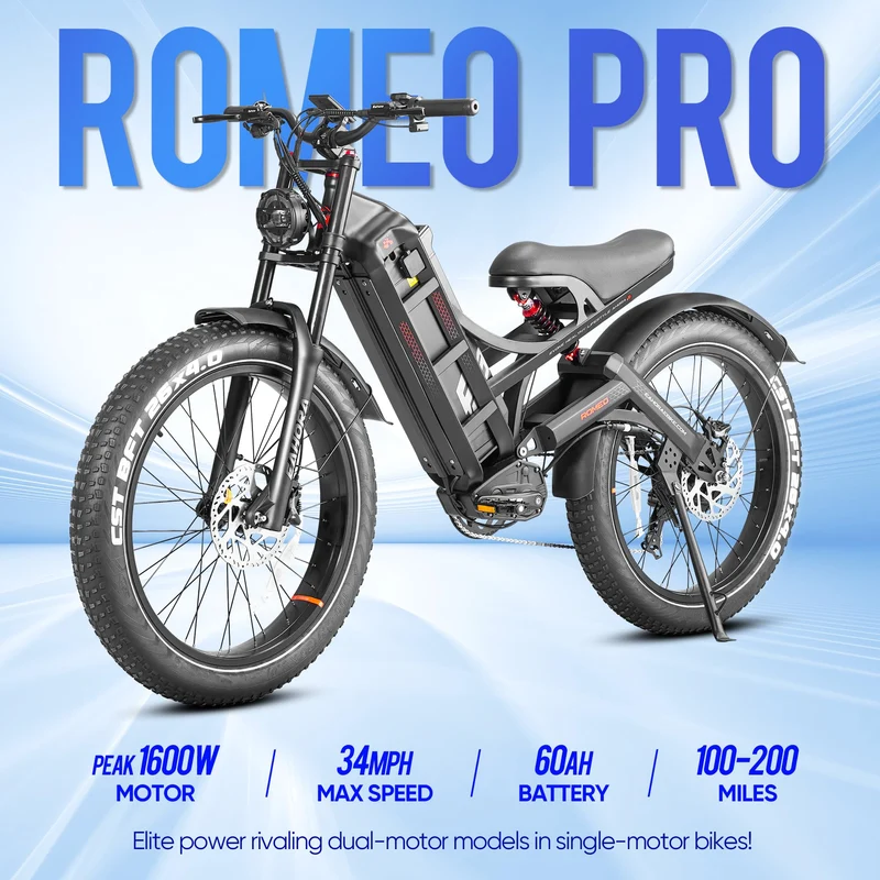 Eahora Romeo Pro Electric Bike – Long Range Fat Tire Canada