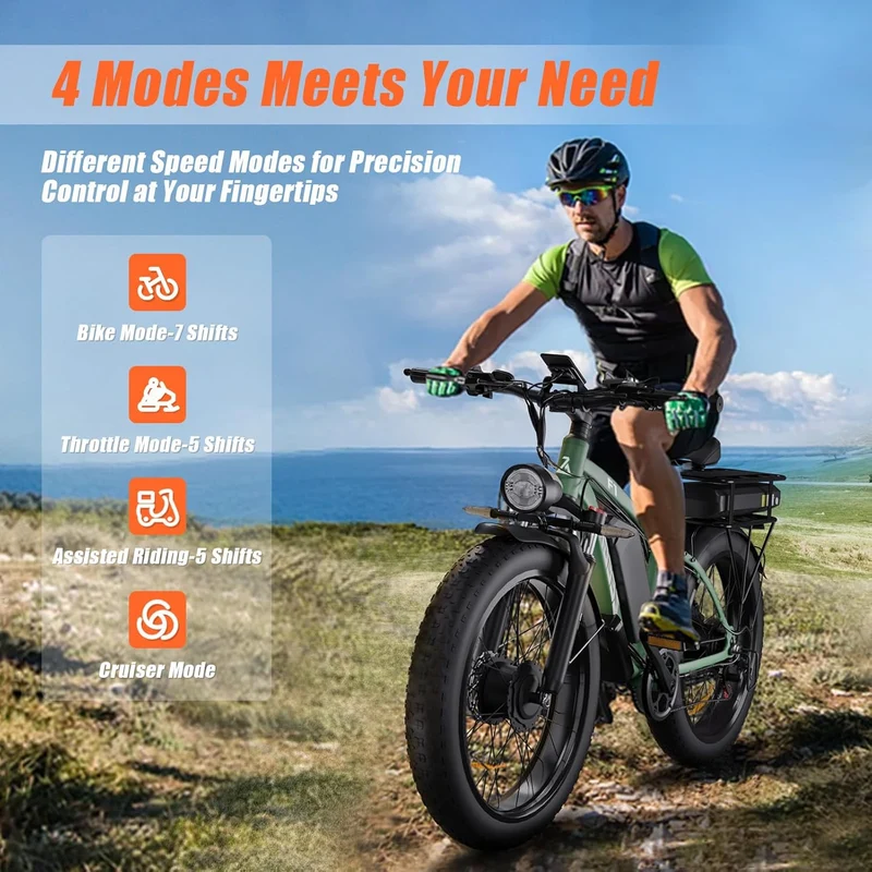 Zeegr F1 Electric Fat-Tire Bike (48V 16Ah) — Mountain/Commuter Ready in Canada