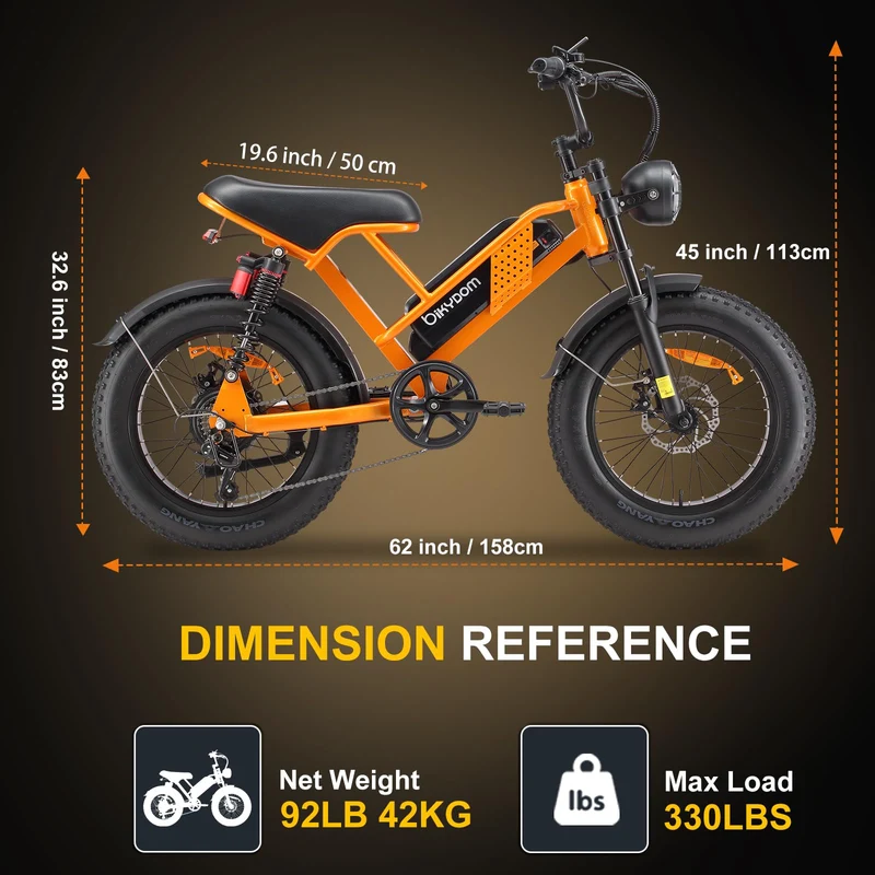 PikSpiid M7 Electric Bike 1000W Fat Tire Canada