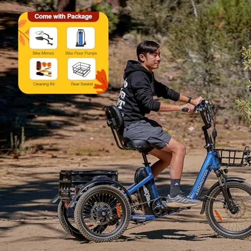 Addmotor CityTri E-310 Folding Electric Trike – 750W Long-Range E-Trike Canada