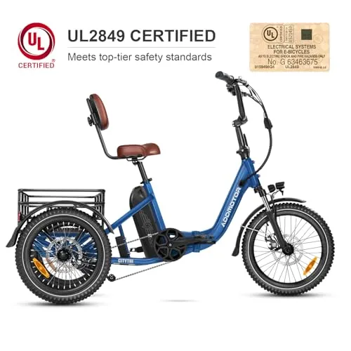 Addmotor CityTri E-310 Folding Electric Trike – 750W Long-Range E-Trike Canada