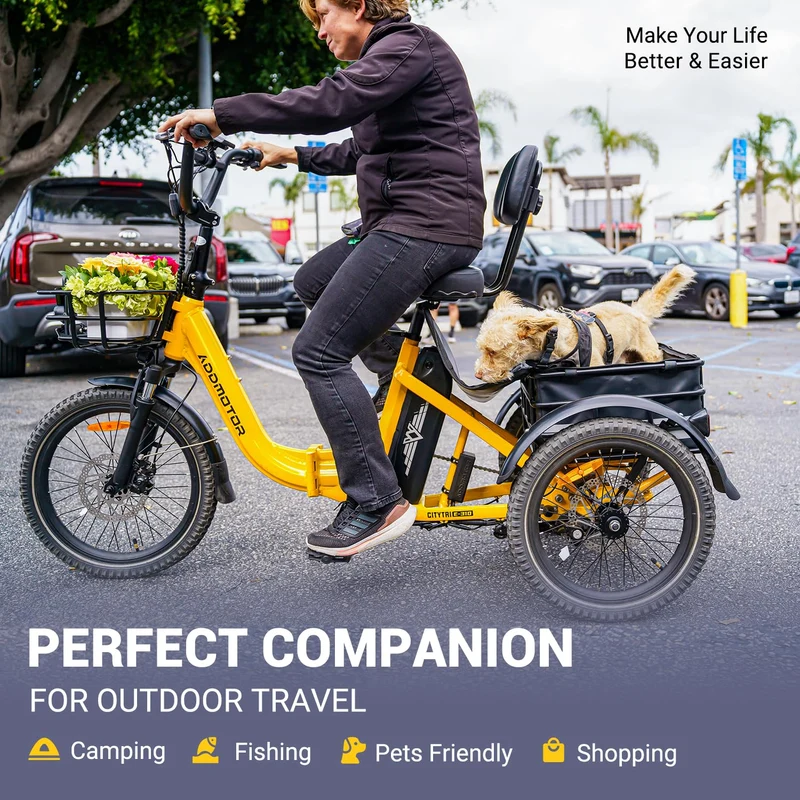 Addmotor CityTri E-310 Folding Electric Trike – 750W Long-Range E-Trike Canada