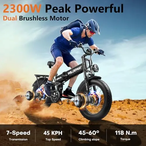 SummitX 1000W Folding E-Bike - Long Range 250km