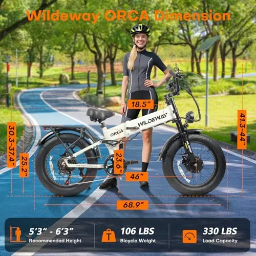 SummitX 1000W Folding E-Bike - Long Range 250km