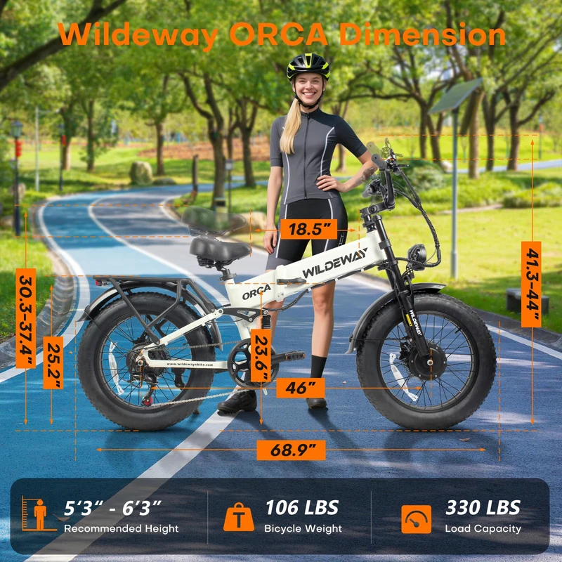 SummitX 1000W Folding E-Bike - Long Range 250km