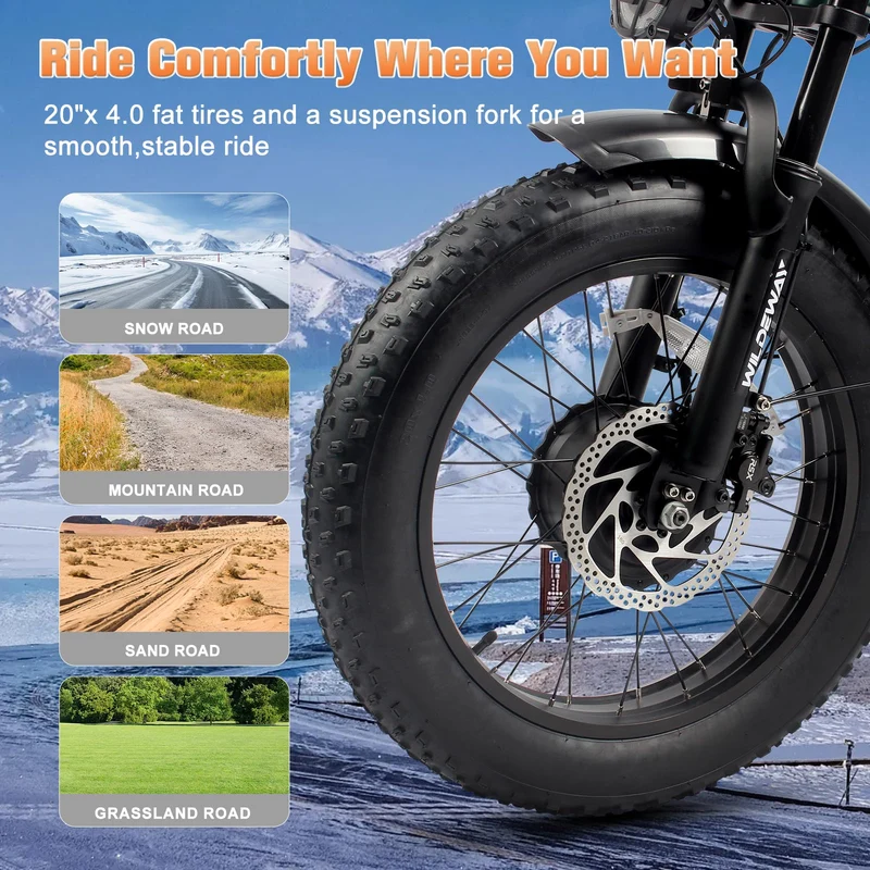 Wildeway ORCA Electric Bike Canada – Folding Fat-Tire E-Bike