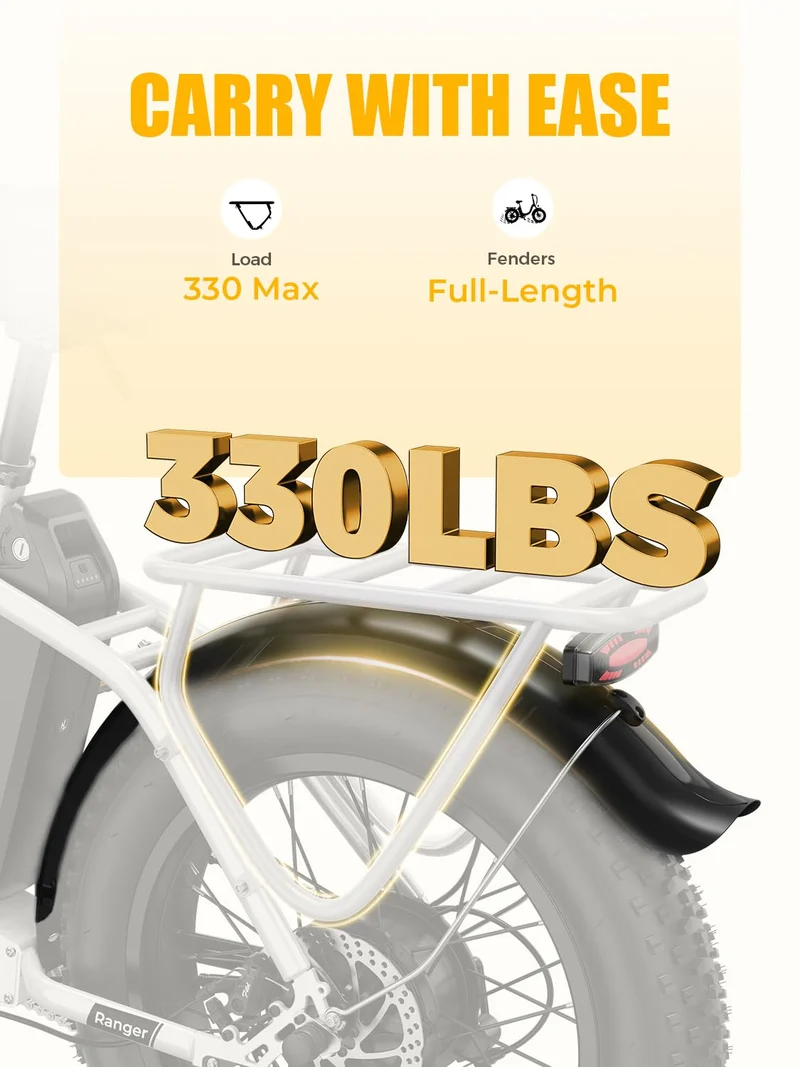 Heybike Ranger 2.0 Folding Fat Tire E-Bike Canada