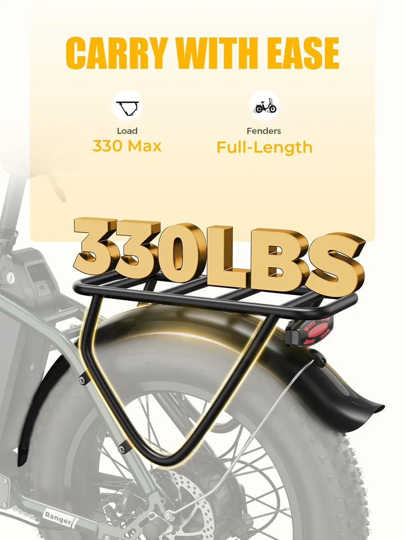 Heybike Ranger 2.0 Folding Fat Tire E-Bike Canada