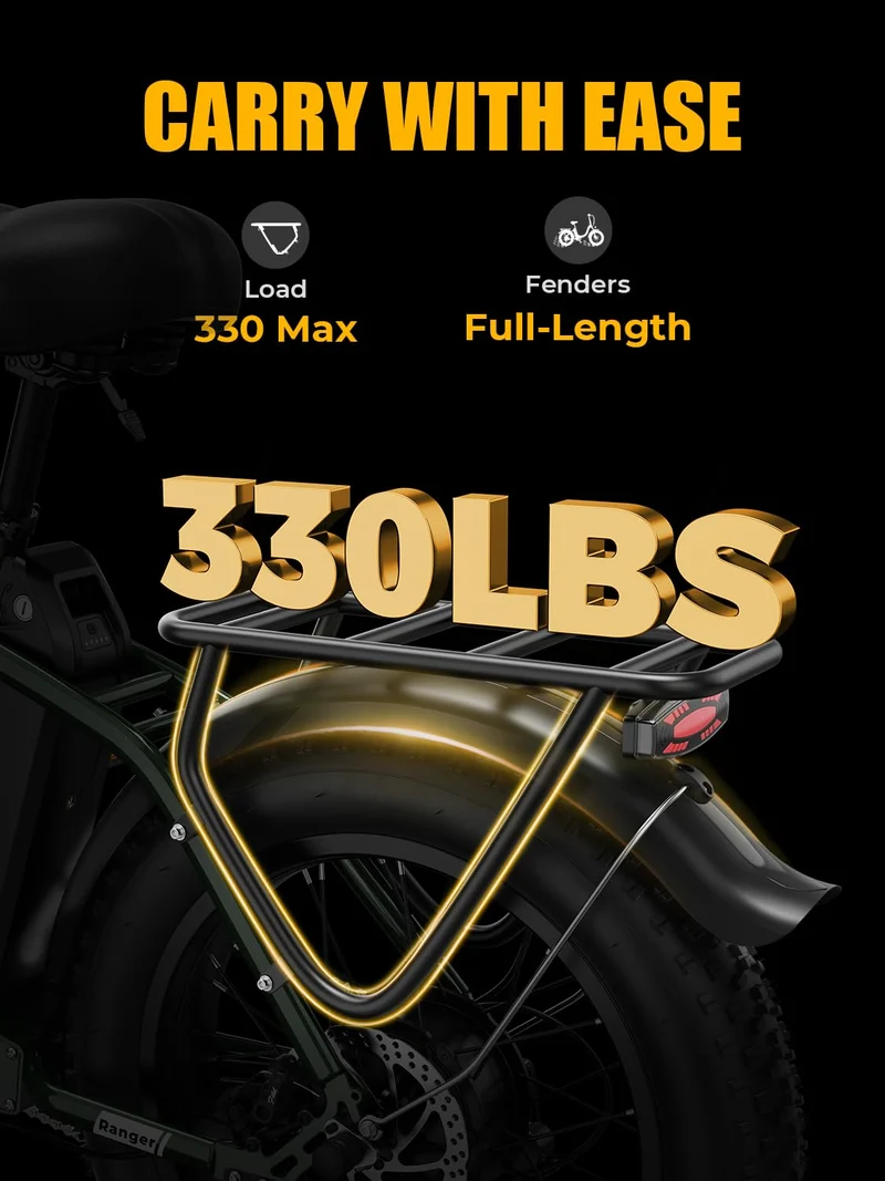 Heybike Ranger 2.0 Folding Fat Tire E-Bike Canada