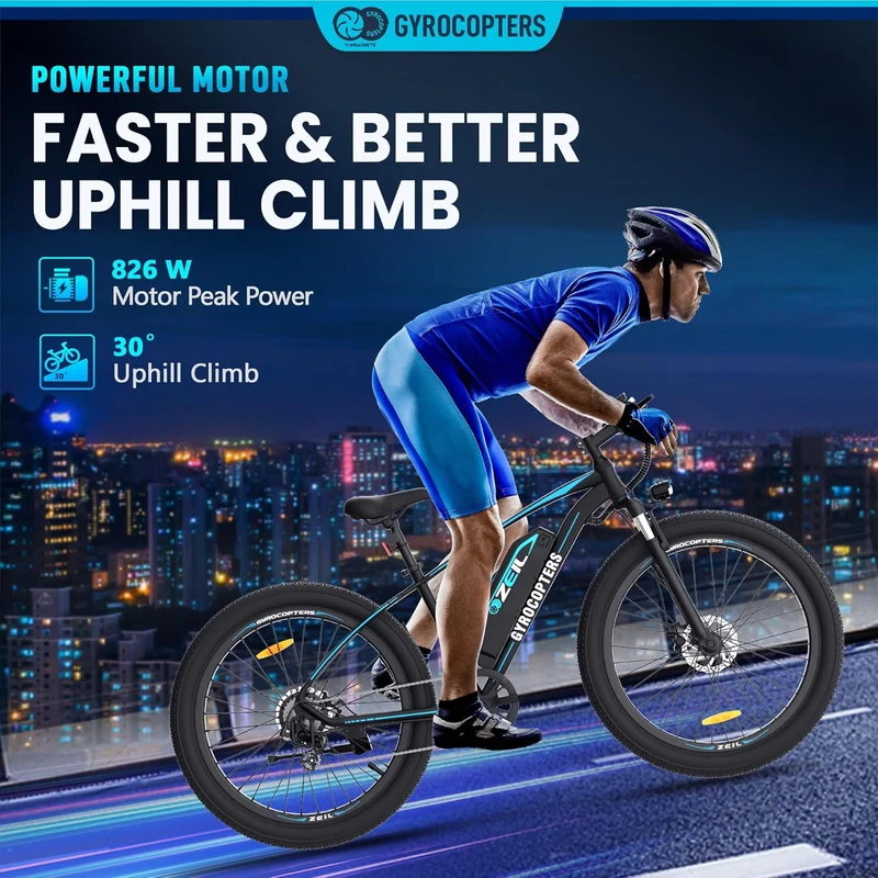 Gyrocopters Zeil Mountain E-Bike 500W Fat Tire Canada