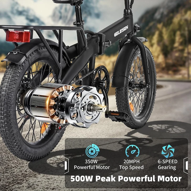 GELEISEN Folding Electric Bike PM-09 Canada | 350W Fat Tire