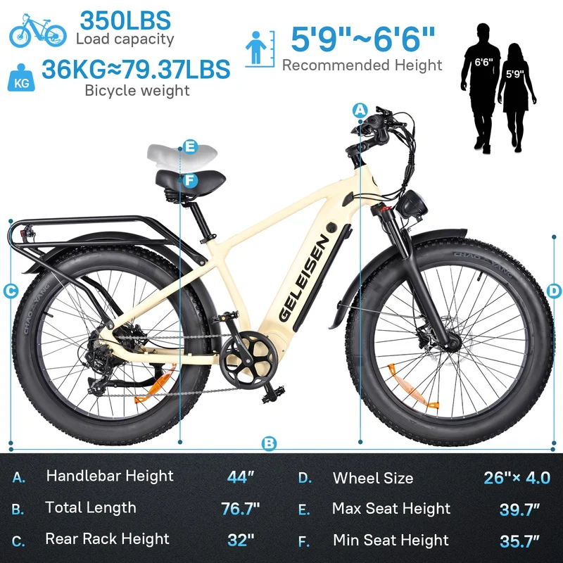 GELEISEN ME-60 Electric Bike Canada | Fat Tire E-Bike
