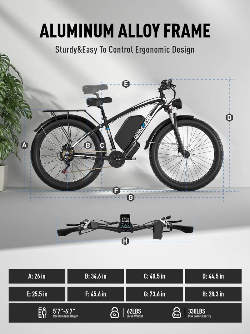 GAMVIRE V7 Electric Mountain Bike Canada – 52V Fat Tire