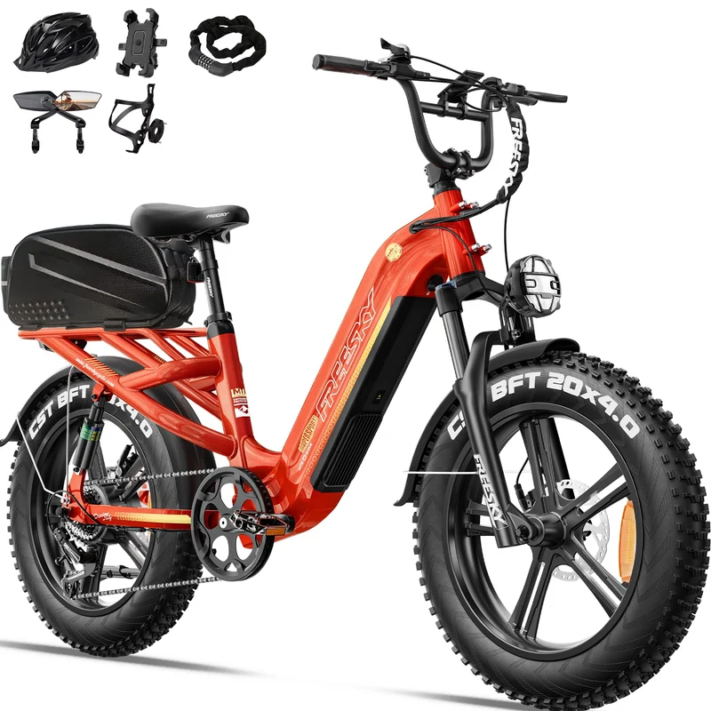 FREESKY Rocky Pro A-320 Step-Thru Fat-Tire E-Bike (48V 25Ah, 72–145 km Range).