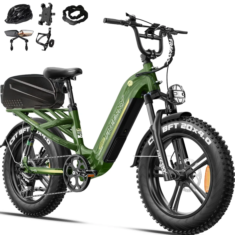FREESKY Rocky Pro A-320 Step-Thru Fat-Tire E-Bike (48V 25Ah, 72–145 km Range).
