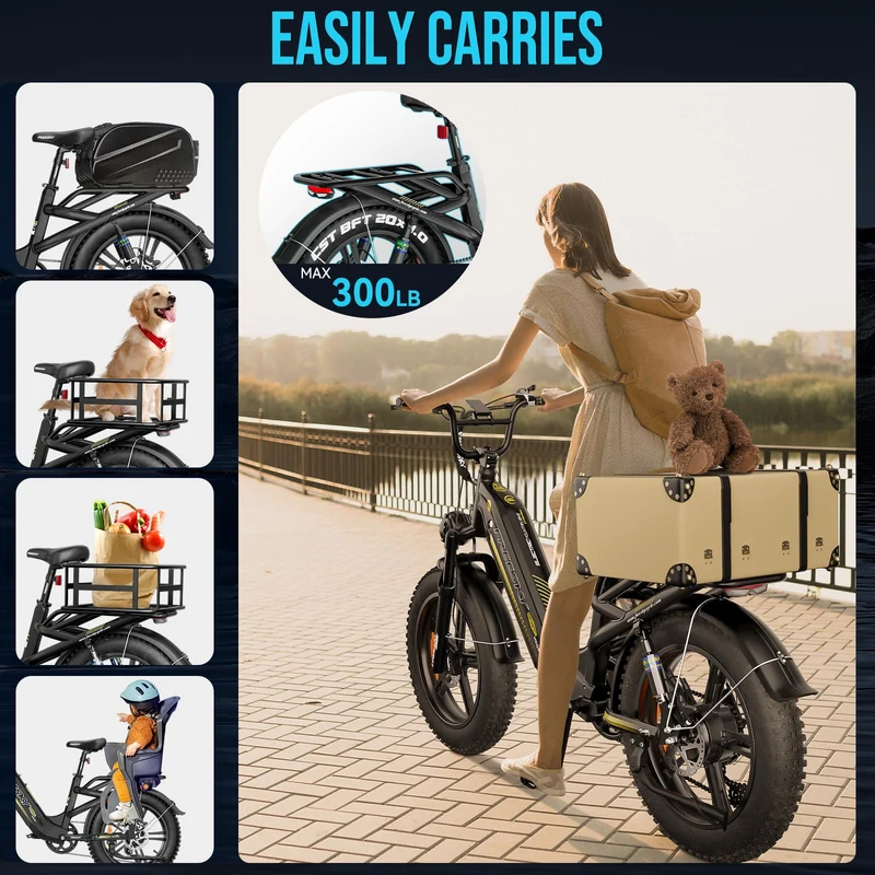 FREESKY Rocky Pro A-320 Step-Thru Fat-Tire E-Bike (48V 25Ah, 72–145 km Range).