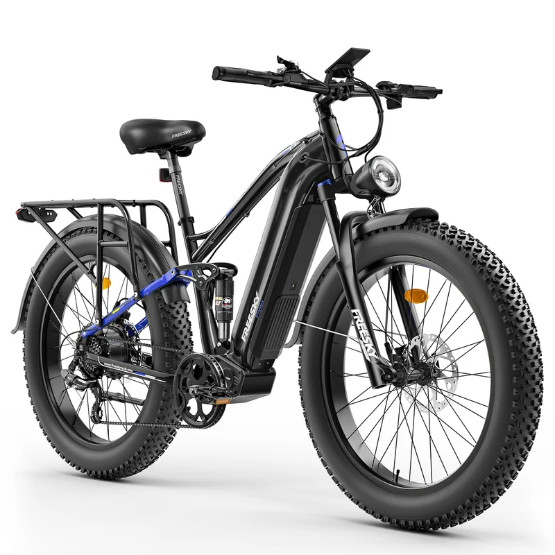 FREESKY Eurostar Ultra Electric Fat Tire Bike – 1000W, Full Suspension, Canada Edition