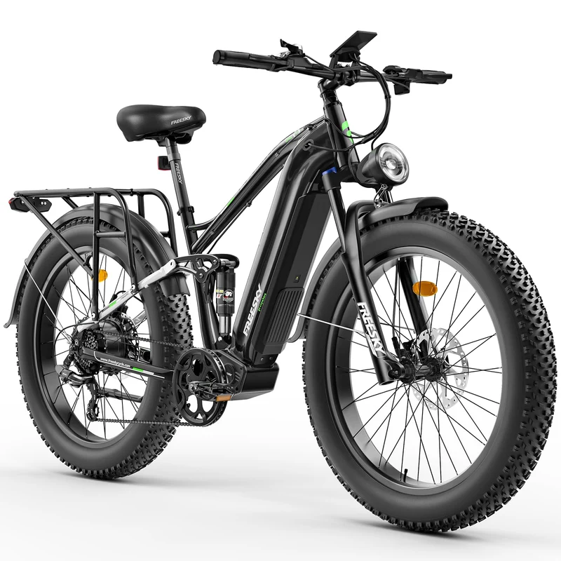 FREESKY Eurostar Ultra Electric Fat Tire Bike – 1000W, Full Suspension, Canada Edition