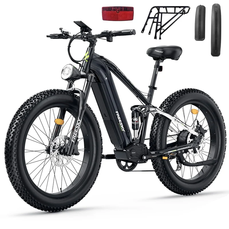 FREESKY Eurostar Ultra Electric Fat Tire Bike – 1000W, Full Suspension, Canada Edition
