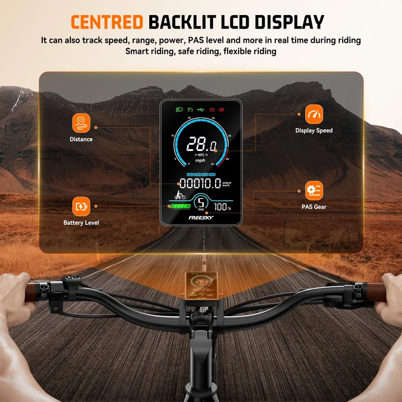 Freesky Nova Step-Thru Dual Battery Electric Bike – Up to 193 km Range (Canada)