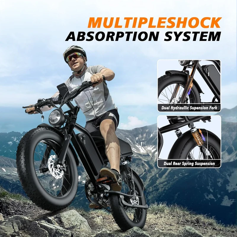 Bluvall S20 Electric Bike – Fat Tire E-Bike Canada