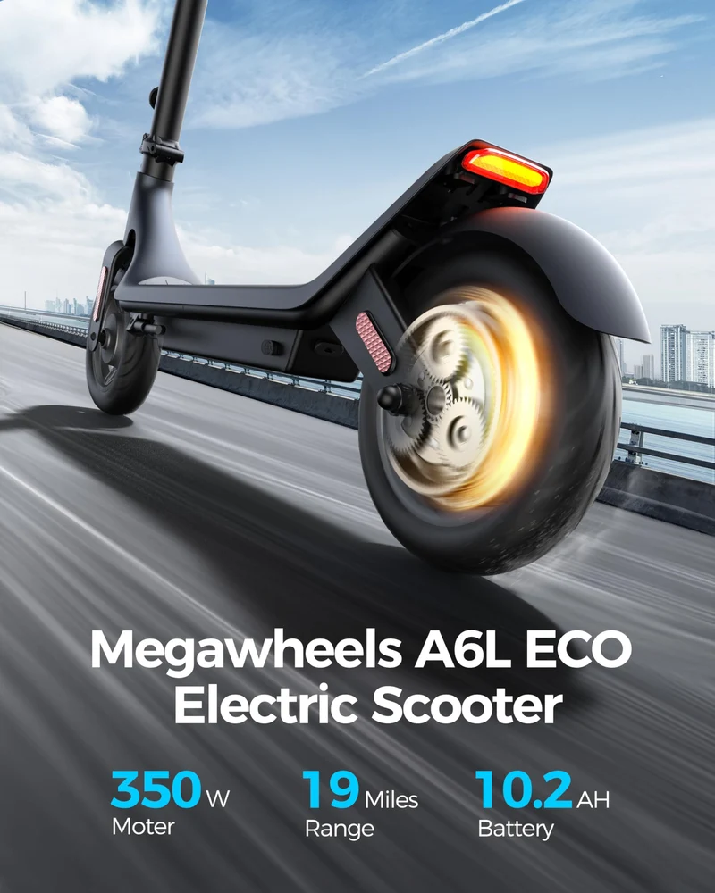 MEGAWHEELS A6L ECO Electric Scooter Canada – 350W Foldable Ride