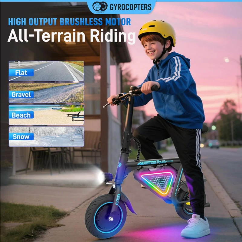 Gyrocopters Radi8 Electric Scooter – Kids & Teens E-Bike Canada