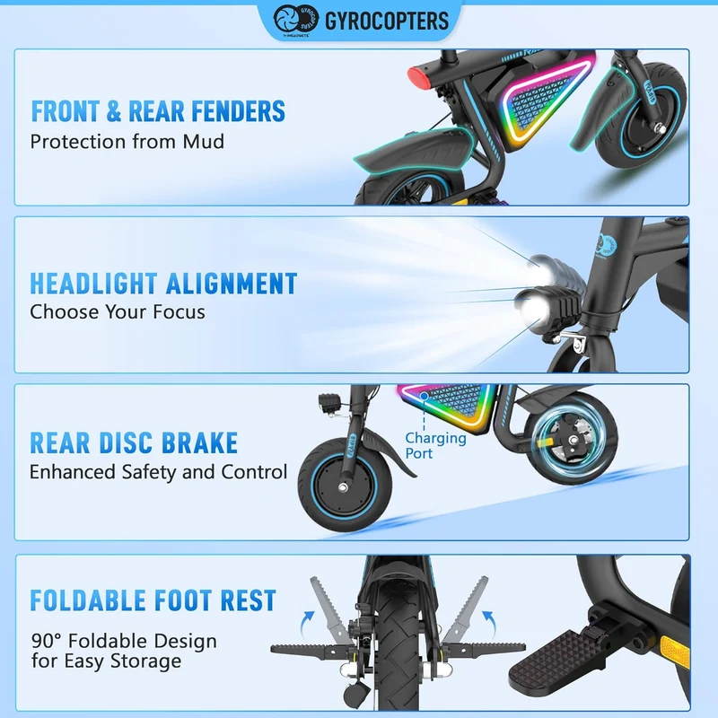 Gyrocopters Radi8 Electric Scooter – Kids & Teens E-Bike Canada