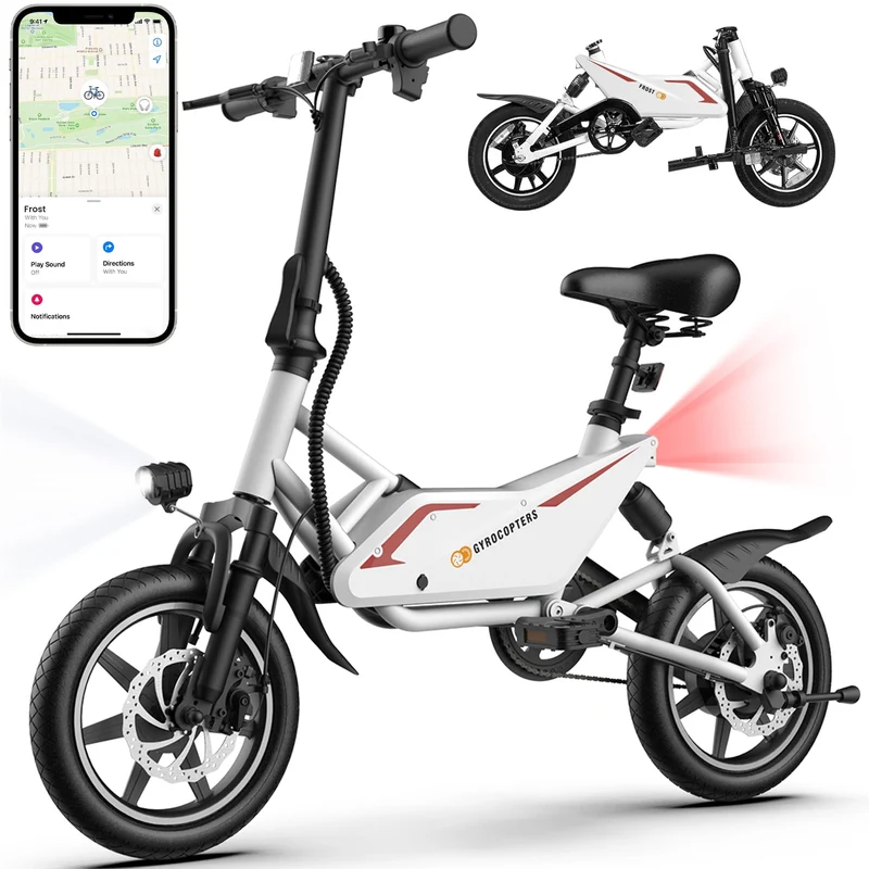Gyrocopters Frost Folding E-Bike – Compact 14" Electric Bike Canada