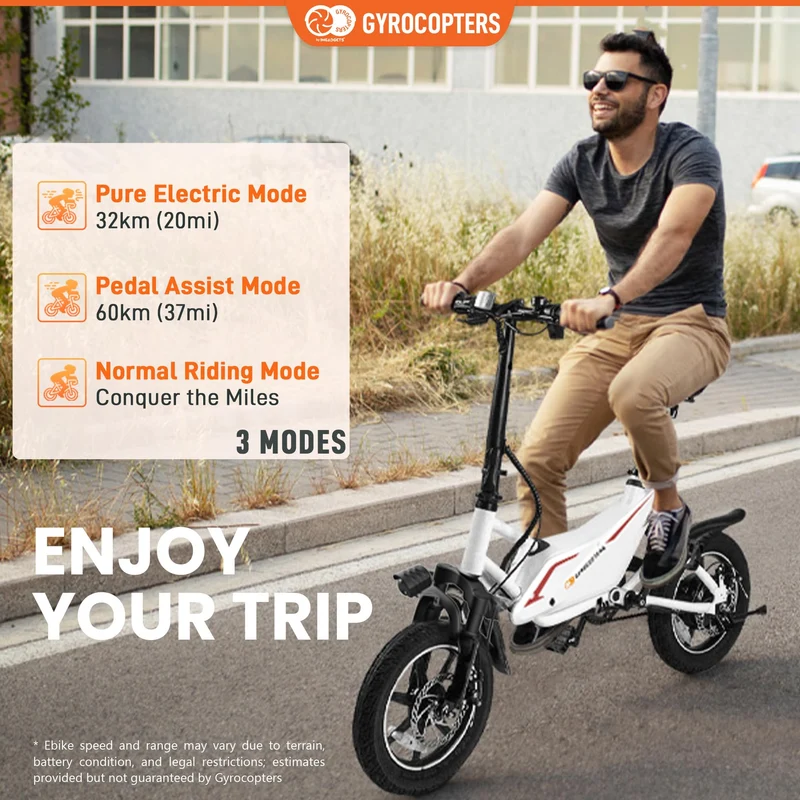 Gyrocopters Frost Folding E-Bike – Compact 14" Electric Bike Canada