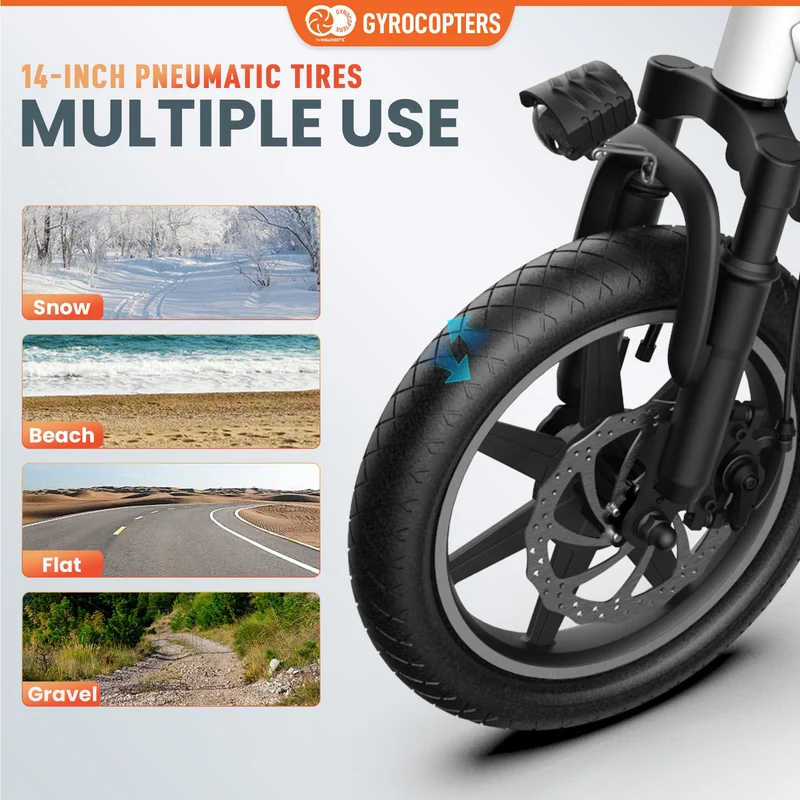 Gyrocopters Frost Folding E-Bike – Compact 14" Electric Bike Canada
