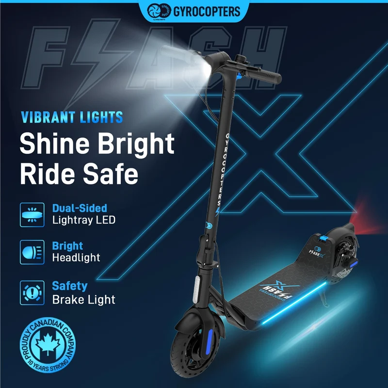 Gyrocopters Flash 6.0 Electric Scooter Canada – 30 km Range